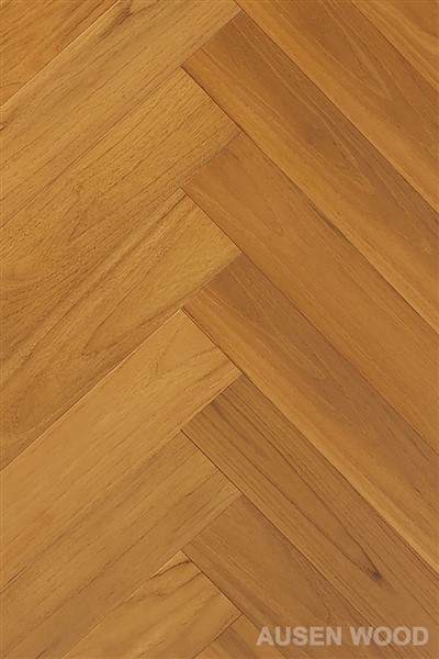 Lantai Parket Herringbone Jati